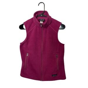Patagonia Synchilla Vest Womens Small Pink Fleece Full Zip Jacket Outdoor Hike